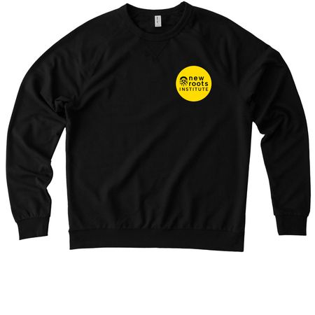 End Factory Farming, a Deep Black Allmade Organic French Terry Crewneck Sweatshirt