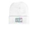 Acro Dance Flow Studio Guerrein Hat, a White Printed Cuffed Beanie