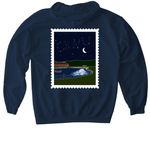 Postcard from Fredonia, a Navy Gildan Softstyle Pullover Hoodie (back-view)