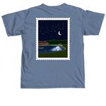 Postcard from Fredonia, a Blue Jean Comfort Colors Unisex Tee (back-view)