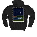 Postcard from Fredonia, a Black Youth Pullover Hoodie (back-view)