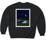 Postcard from Fredonia, a Black Softstyle Crewneck Sweatshirt (back-view)