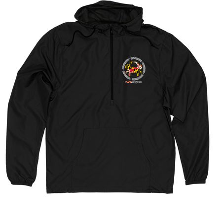 Keep Dry Out There!, a Black Quarter-Zip Windbreaker