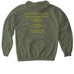 Rare Connection 3rd Anniversary&nbsp;, a Military Green Gildan Softstyle Pullover Hoodie (back-view)