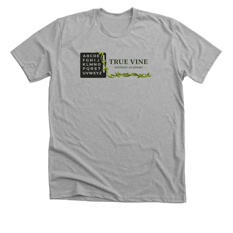 True Vine Mission Logo, a Athletic Heather Premium Unisex Tee