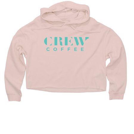 TEAL Crew LOGO & Trolley, a Blush Women?s Lightweight Cropped Hoodie