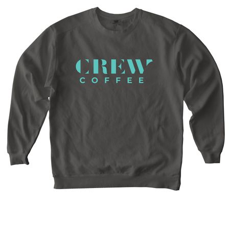 TEAL Crew LOGO & Trolley, a Pepper Comfort Colors Crewneck Sweatshirt