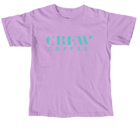 TEAL Crew LOGO & Trolley, a Neon Violet Comfort Colors Unisex Tee