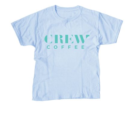 TEAL Crew LOGO & Trolley, a Light Blue Youth Unisex Tee