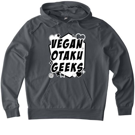 Vegan Otaku Geeks - Hoodie, a Terrain Grey Allmade Organic French Terry Pullover Hoodie
