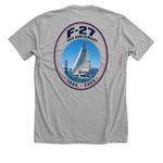 F-27 40th Anniversary Classic Apparel, a Athletic Heather Premium Unisex Tee (back-view)