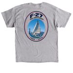 F-27 40th Anniversary Classic Apparel, a Sport Grey Classic Unisex Tee (back-view)