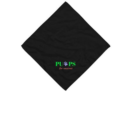 Dog Bandana, a Black Cotton Bandana