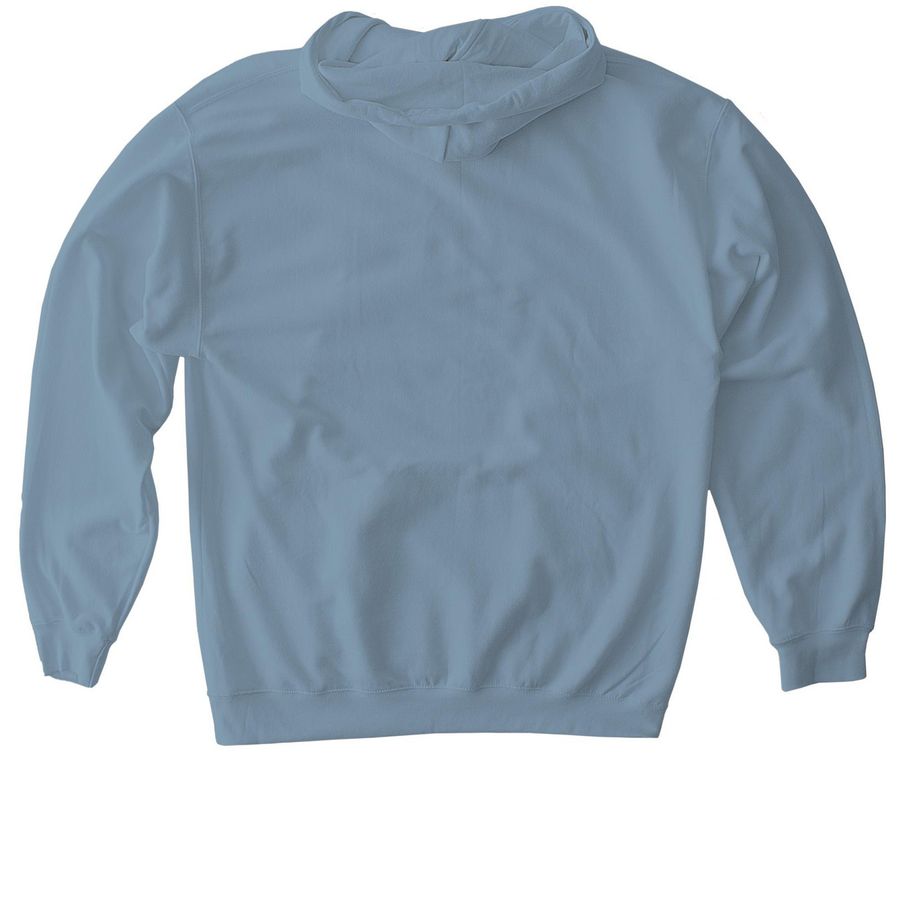 KEEN in Chicago Hoodie, a Stone Blue Gildan Softstyle Pullover Hoodie (back-view)