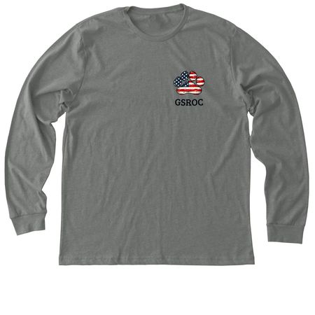 American Flag GSROC, a Deep Heather Premium Long Sleeve Tee