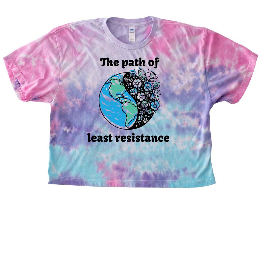 The Path of least resistance, a Cotton Candy Women's Tie Dye Cropped Tee