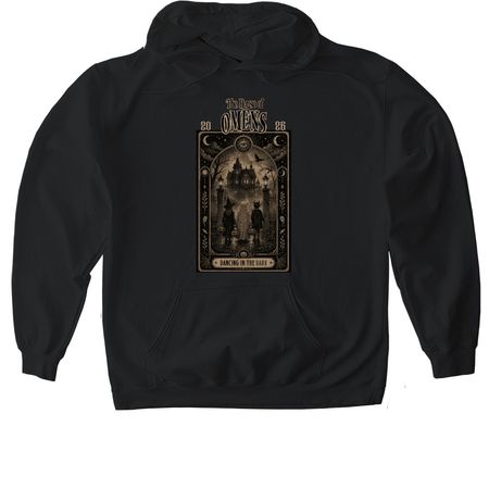 Trick or Treating: The House of Omens, a Black Gildan Softstyle Pullover Hoodie