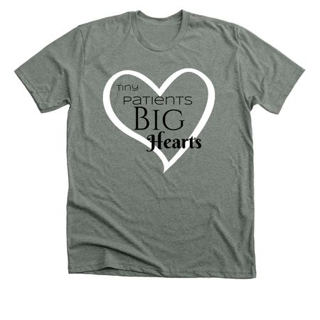 Front Heart, a Deep Heather Premium Unisex Tee