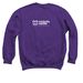 I gave birth to 3 of 10,000 babies, a Purple Crewneck Sweatshirt (back-view)