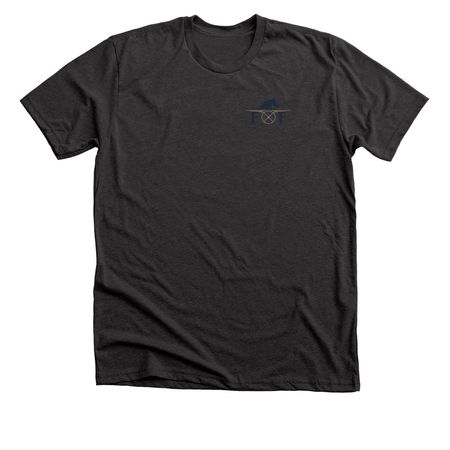 Flyover Farm Logo, a Dark Grey Heather Premium Unisex Tee