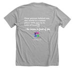 Be Kind, a Athletic Heather Premium Unisex Tee (back-view)