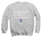Be Kind, a Sport Grey Crewneck Sweatshirt (back-view)