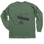VSRA 2026, a Military Green Classic Long Sleeve Tee (back-view)