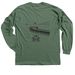 VSRA 2026, a Military Green Classic Long Sleeve Tee (back-view)