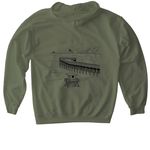 VSRA 2026, a Military Green Gildan Softstyle Pullover Hoodie (back-view)