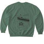 VSRA 2026, a Military Green Softstyle Crewneck Sweatshirt (back-view)