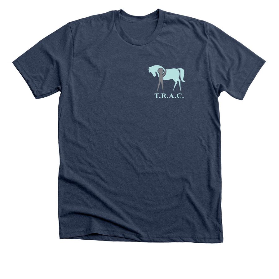 TRAC Logo-Wear Fundraiser, a Heather Navy Premium Unisex Tee