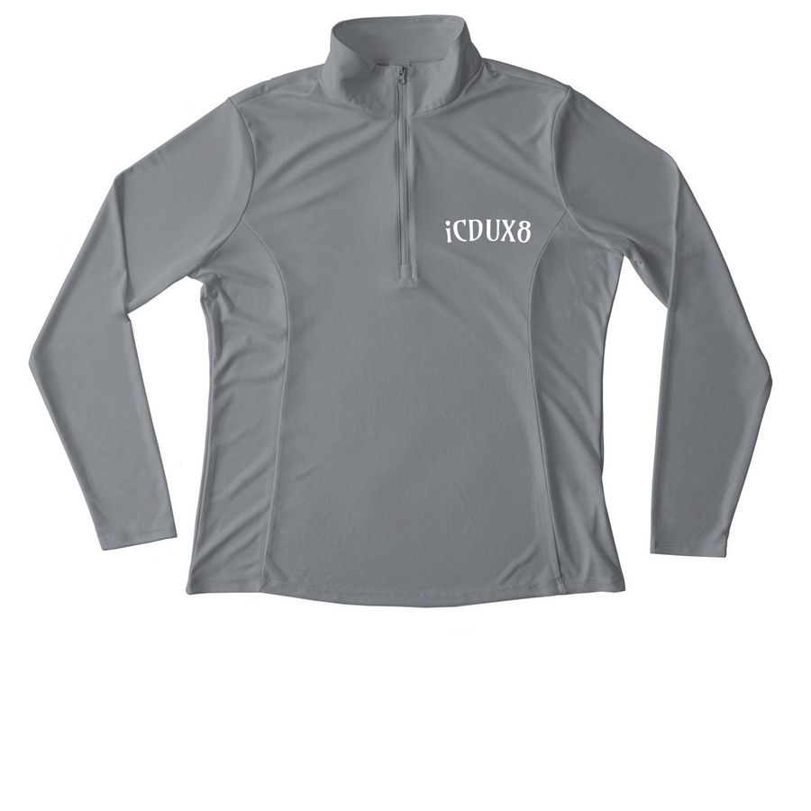 iCDUX8: Active & Performance Wear, a Grey Concrete Women's Performance Quarter Zip Pullover