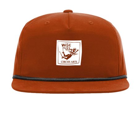 Wise Fool Hat, a Dark Orange/ Black Printed Umpqua Snapback Cap