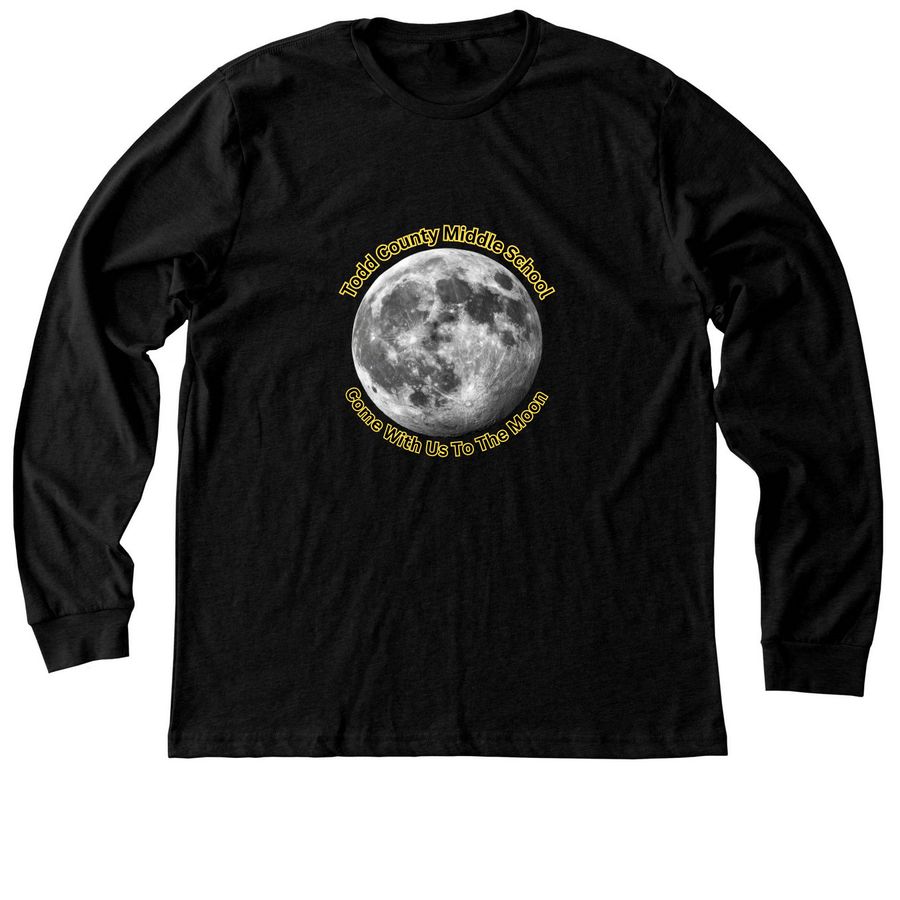 The Moon, a Black Heather Premium Long Sleeve Tee