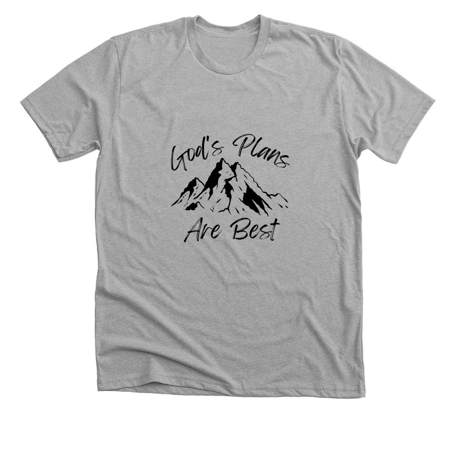 God's Plans Are Best, a Athletic Heather Premium Unisex Tee