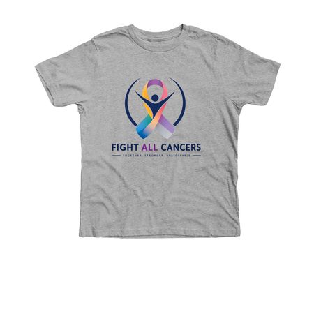 Fight All Cancers, a Athletic Heather Premium Youth Tee