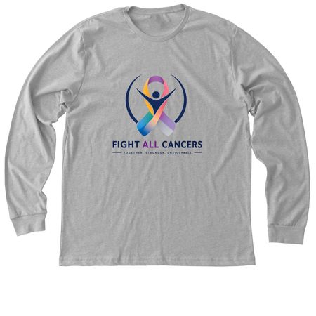 Fight All Cancers, a Athletic Heather Premium Long Sleeve Tee