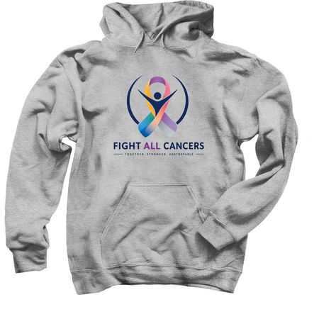 Fight All Cancers, a Sport Grey Pullover Hoodie