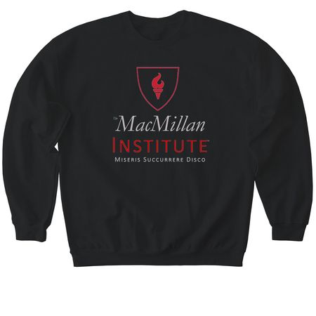 The MacMillan Institute, a Black Softstyle Crewneck Sweatshirt