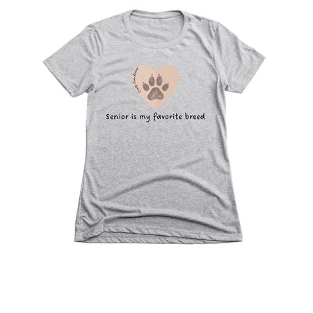 Senior is my favorite breed Women's t-shirt, a Dark Heather Grey Women's Slim Fit Tee