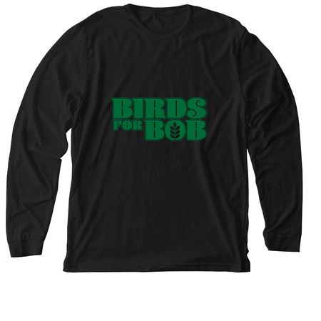 Birds For Bob - Kelly Green Logo, a Solid Black Blend Premium Long Sleeve Tee