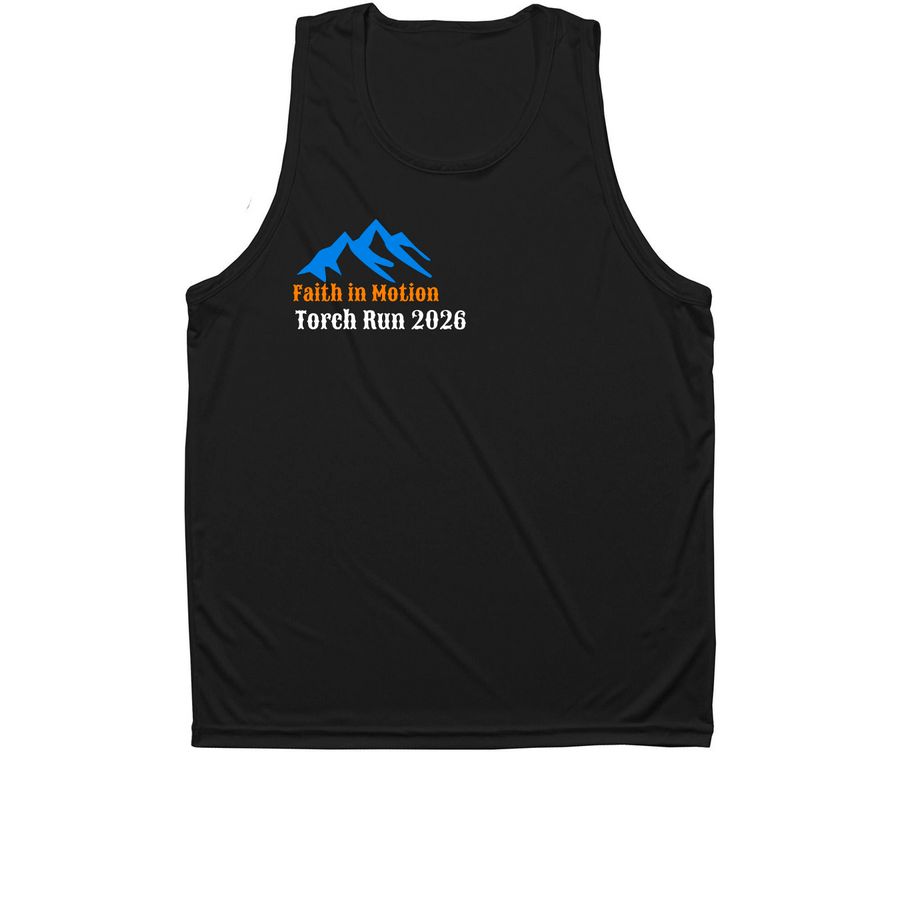 Law Enforcement Torch Run 2026! Matthew 5:9, a Black Unisex Performance Tank