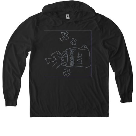 Unconditional Love, a Space Black Allmade Eco Triblend Hoodie Tee