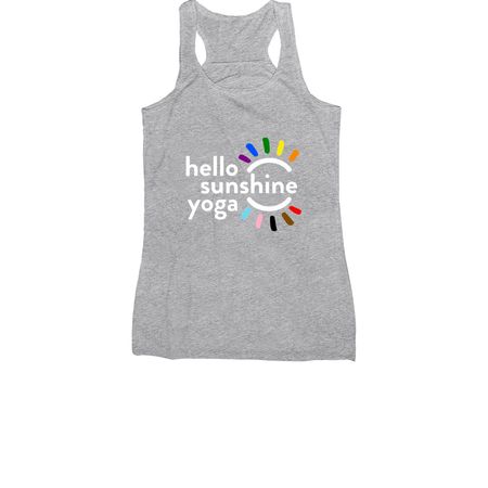 Love is Love - white logo, a Athletic Heather Women's Racerback