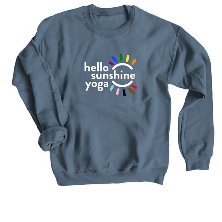 Love is Love - white logo, a Indigo Crewneck Sweatshirt