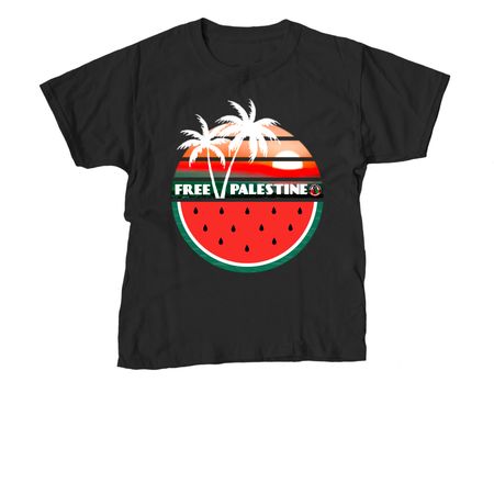 Free Palestine Tops, a Black Youth Unisex Tee