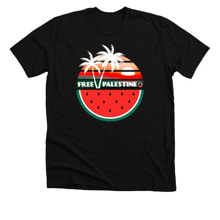 Free Palestine Tops, a Solid Black Blend Premium Unisex Tee