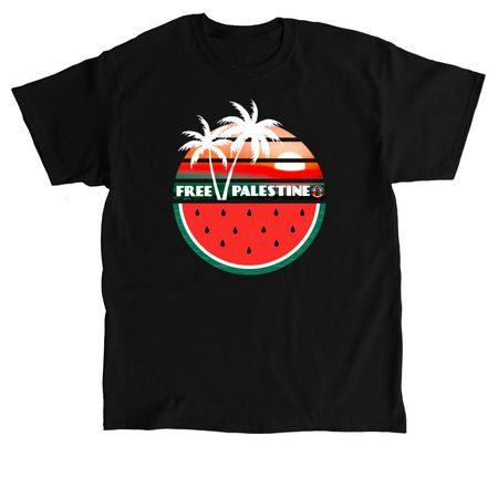 Free Palestine Tops, a Black Classic Unisex Tee