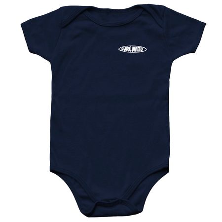 One Shot to Live - Baby, a Navy Infant Onesie (back-view)