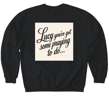 Lucy, a Black Softstyle Crewneck Sweatshirt